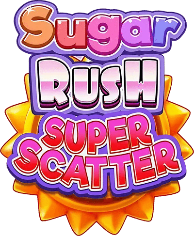 Official SUGAR RUSH SUPER SCATTER slot logo